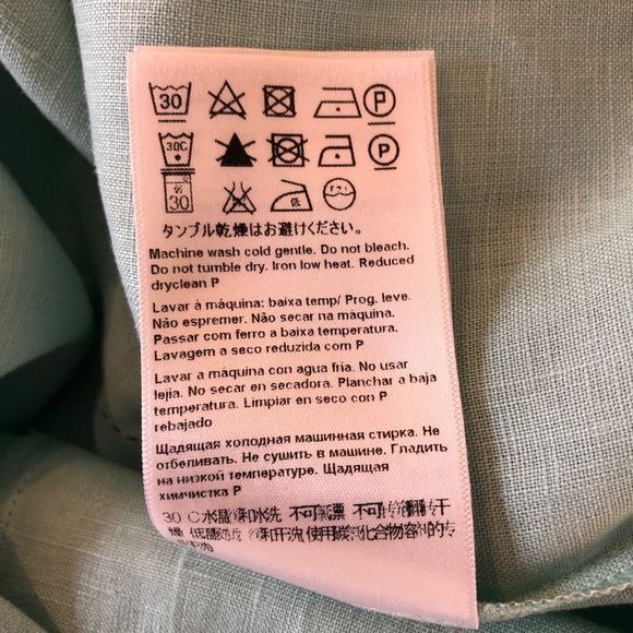 Escada Linen Aqua Pearl Accent Lightweight Tunic Top size 4 in Surf - Picture 12 of 16